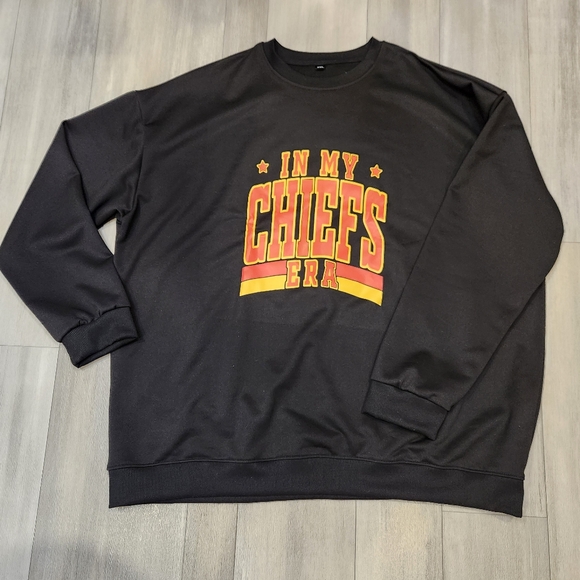 NFL Kansas City sweatshirt men's 4XL black Chiefs Superbowl team football logo - Picture 1 of 10